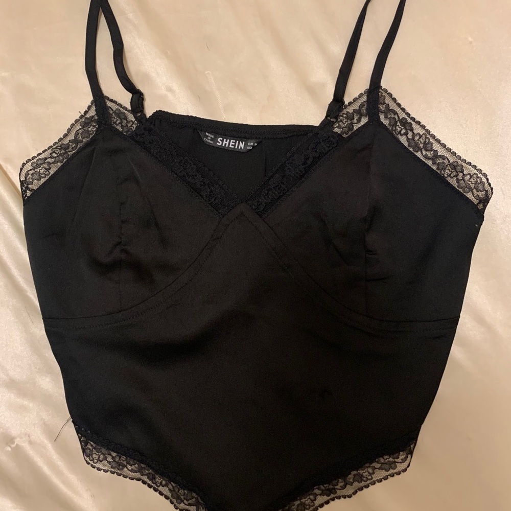 beautiful lace satin camisole